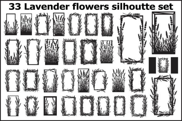 33 Lavender Silhouettes: Graphics & Illustrations
