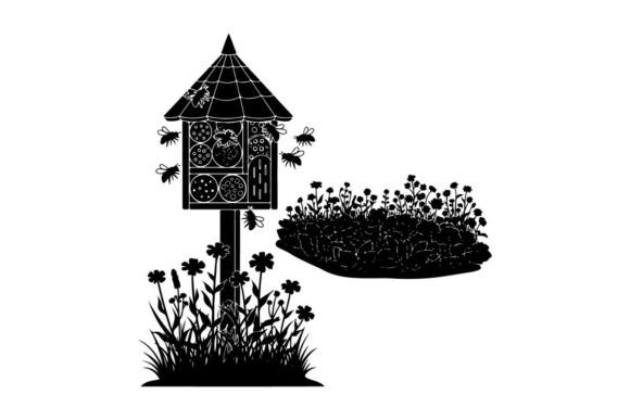 Birdhouse & Flower Graphics: Illustrations for Branding