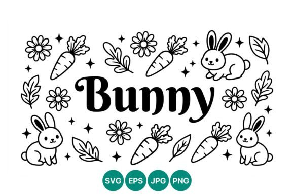Bunny Vector Graphics & Illustrations for Crafters