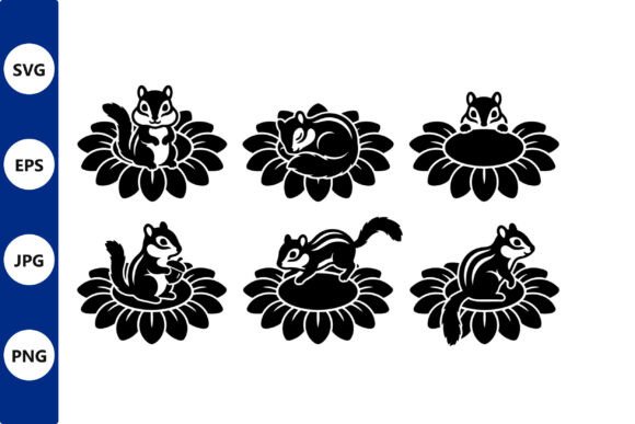 Chipmunks on Lotus: Graphics & Illustrations