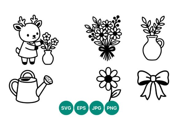 Cute Cartoon Deer Vector: Graphics & Illustrations
