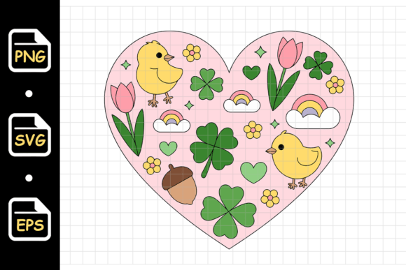 Cute Spring Heart Graphics & Illustrations Review