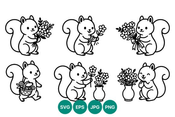 Cute Squirrel Vector: Graphics & Illustrations