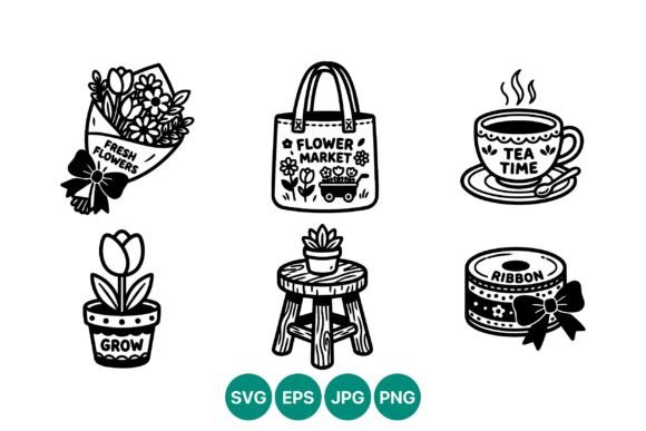 Fresh Flowers Bouquet Graphics & Illustrations Review
