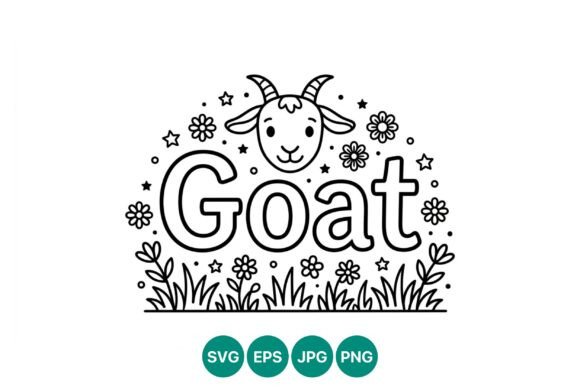 Goat Head Line Art: Graphics & Illustrations