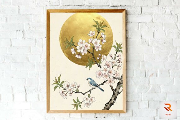 Golden Moon Wall Art: Graphics for Brand Illustrations