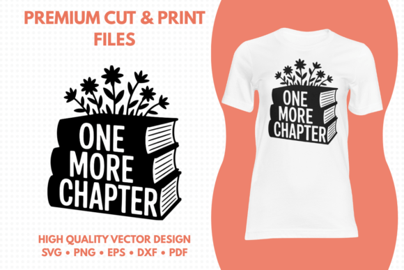 One More Chapter Book Flowers SVG: Graphics & Illustrations