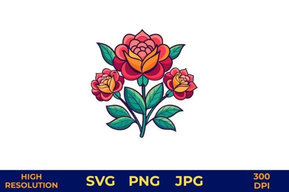 Review: Vector Roses Bouquet Illustration for Embroidery