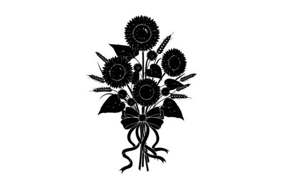 Silhouette of a Bouquet: Graphics & Illustrations