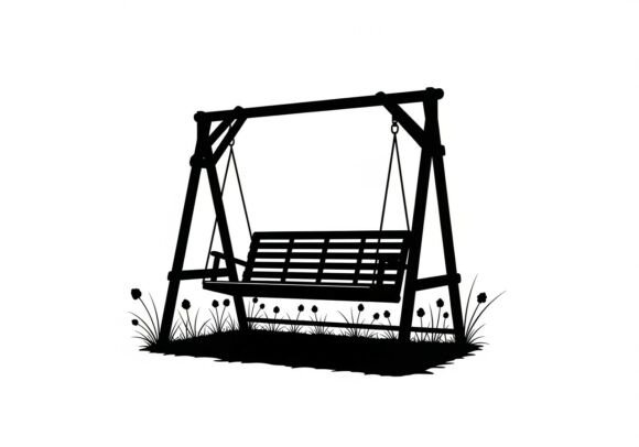 Silhouette Wooden Swing Set with Flowers Review