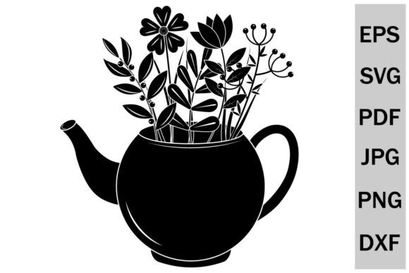 Teapot with Flowers: Graphics & Illustrations Review